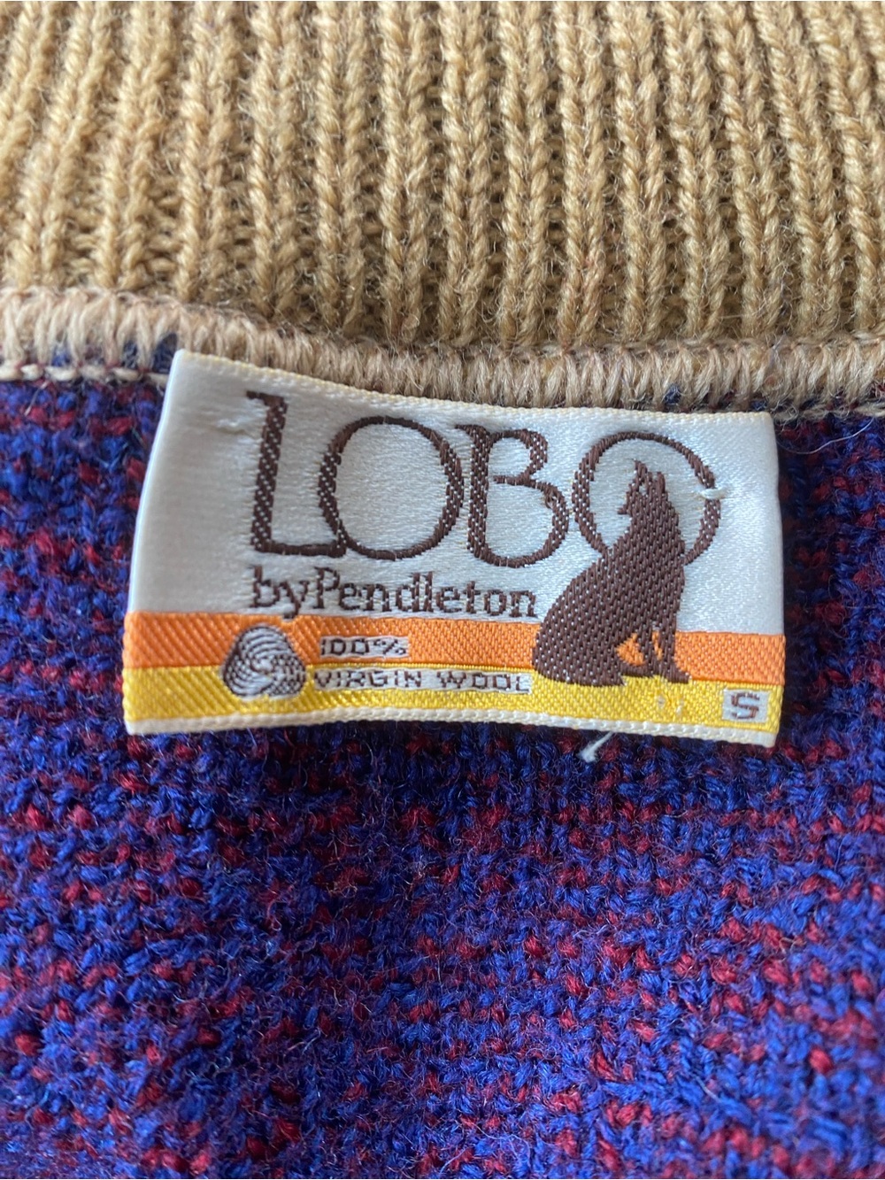 Vintage Pendelton Lobo Zip Virgin Wool Men's Sweater Fair Isle Union Made Retro - Picture 10 of 14